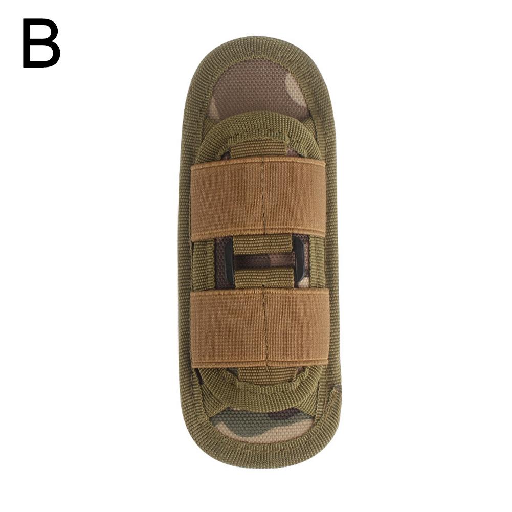 

Flashlight Pouch Holster, Rotatable Holder Belt Clip Tactical Torch Carry Case With 360 Degree Carabiner Reel Clip коричневий