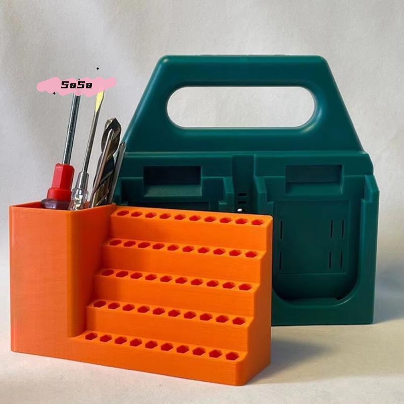 S-1Pc Screwdriver Head Storage Toolbox Hole Board Screwdriver Stand Hex Shank Organiser Drill Holder 50 Holes Bit Organiser