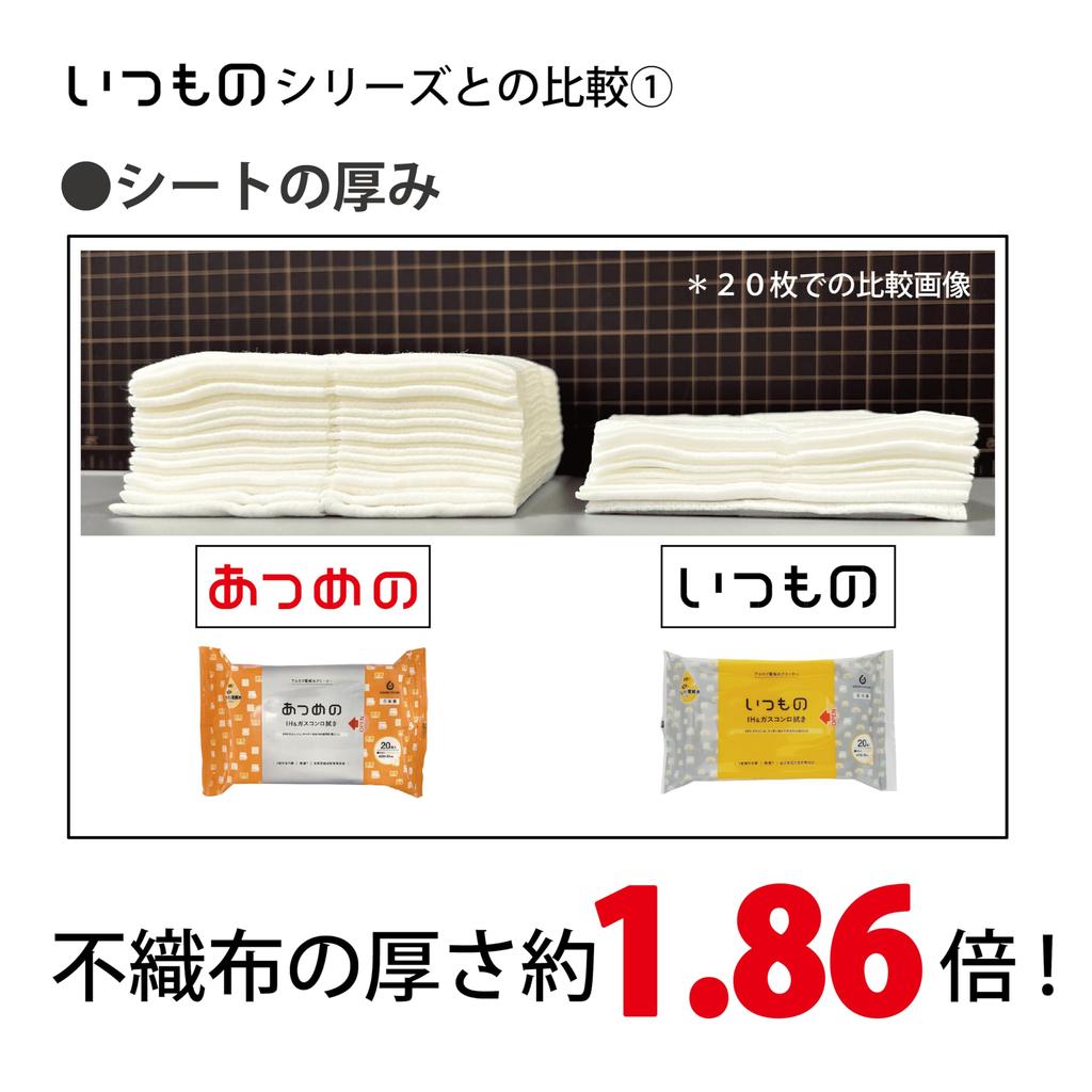 Hattori Paper Cleaning Sheet Alkaline Electrolyzed Water Cleaner Wet Sheet Thick IH Gas Stove Wipe 20 Sheets Collected 20 X 30cm Made In Japan Approx.