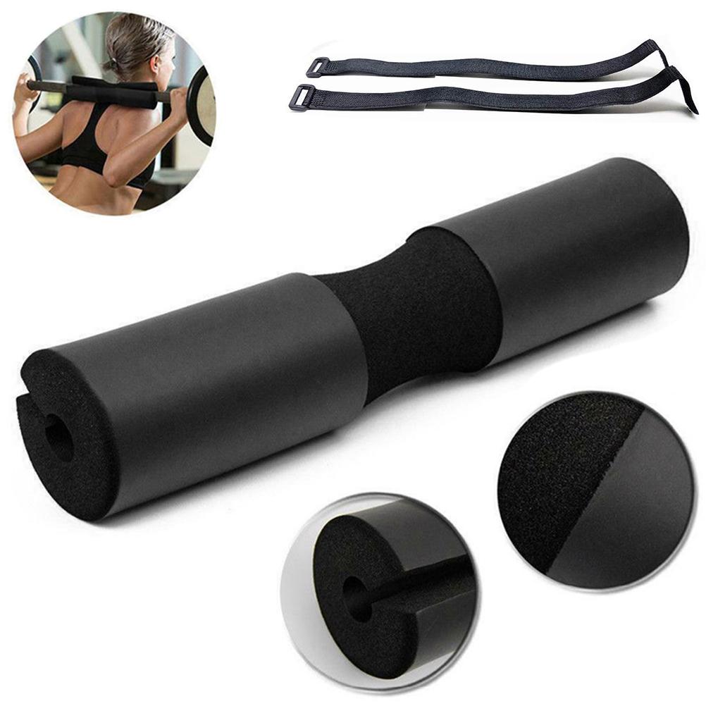 Barbell Accessories Foam Barbell Pad Soft Squat Pad with 2 Fasteners Barbell Accessories Foam Barbell Pad