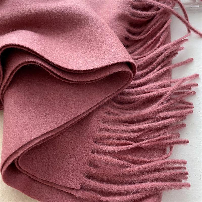 2025 Winter Wollschal für Damen Langer Warmer Kaschmirschal Hijab Einfaches Damen Schal Wickeltuch Weibliches Pashmina Bandana Kopftücher Neu