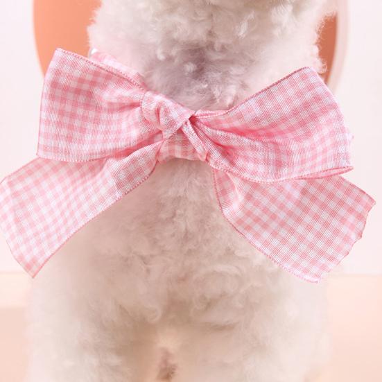 Convenient Pet Collar Faux Pearl Decoration Layout Props Adjustable Pet Bib