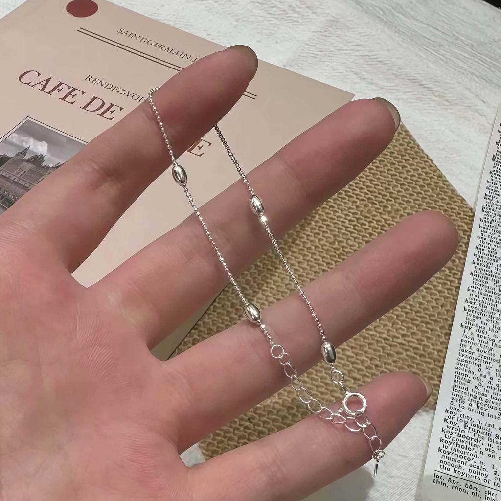 18 Karat Vergoldetes S925 Sterling Silber Reiskorn Perlenarmband - Eleganter, Leichter Schmuck für Damen