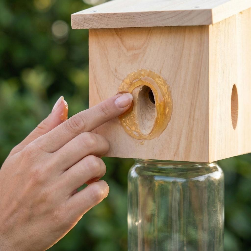Outdoor Garden Bee & Trap — Courtyard Flying Insect Catcher — Wood Trap