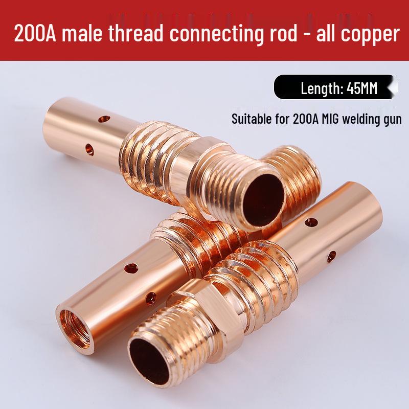350A/500A MIG-Schweißgerät, Schweißbrenner, 200A Innen-/Außengewinde, Düse und Sitz aus Messing/Kupfer
