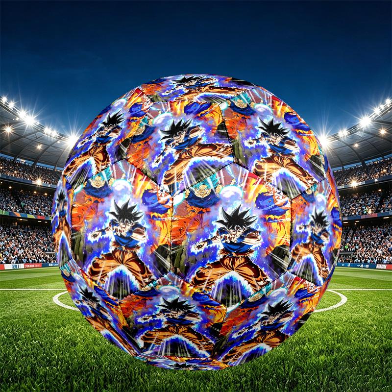 DRAGON BALL Print Size 5 Soccer Ball, PU Wear Resistant Football for Match Training and Daily Practice, Birthday Gift for Soccer Fans