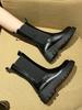 Boots For Women With Increased Height Inside  New Spring And Autumn Versatile Chimney Short Boots For Women With Thick Soles