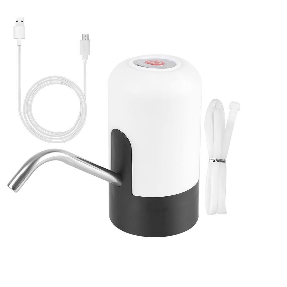 

Автоматический диспенсер для воды с синей светодиодной подсветкой, USB-перезаряжаемое устройство для подачи бутилированной воды, беспроводной электрический водяной насос White чёрный