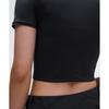 Lululemon WundermosT UlTra SofT Nulu Crewneck Cropped T shirT Black