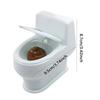 Prank Squirt Toilet Mini Funny Squirt Water Toliet with 3D Poop Funny Joke Gag Secret Squirting Toilet Toy for Boys and Girls