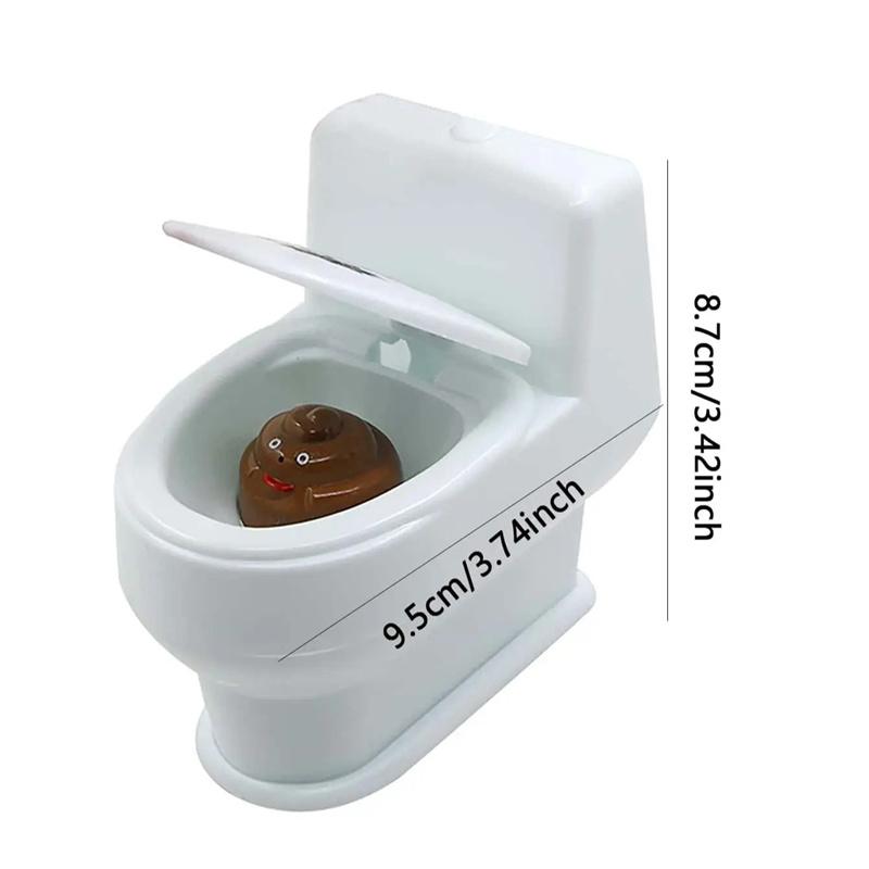 Prank Squirt Toilet Mini Funny Squirt Water Toliet with 3D Poop Funny Joke Gag Secret Squirting Toilet Toy for Boys and Girls