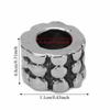 10 Pcs DIY Paracord Knife Lanyard Silver Decorative Lanyard Beads Durable Paracord Beads  Outdoor