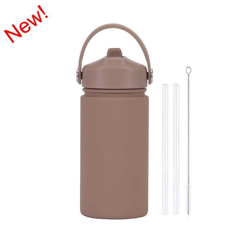 350Ml Stainless Steel Sports Water Cup Wide Mouth Portable Bottle 316L Suction Nozzle Thermos Cup