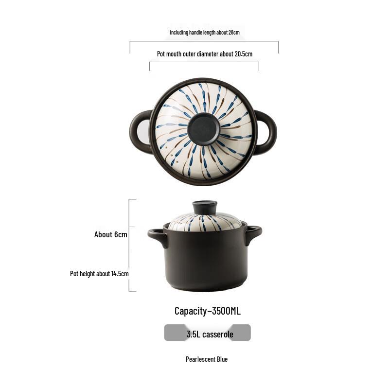 

ZMR Ceramic Casserole & Soup Pot