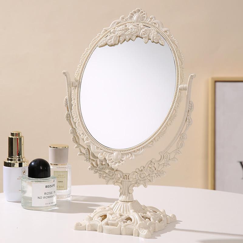 European Retro Double-Sided Rotatable Vanity Mirror