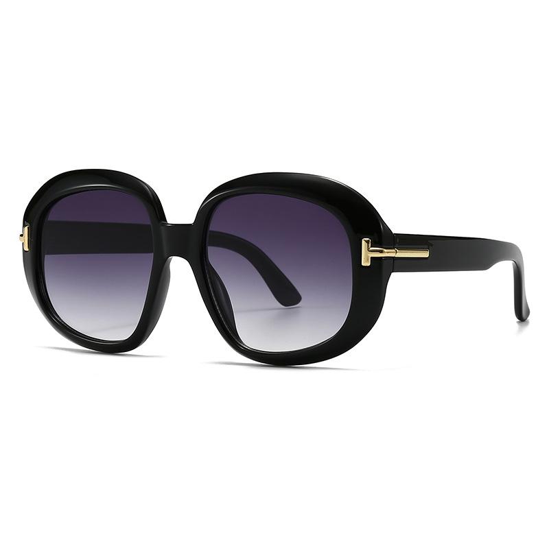 New Retro Tortoiseshell Gradient Oval Large Frame Women Sunglasses Brand Jelly Color Design Trendy Punk Men Sun Glasses Uv400