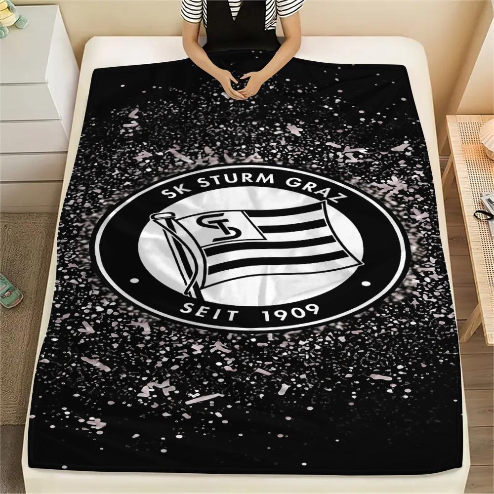 

1PC SK Sturm Graz Print Flannel Blanket, High quality All Seasons, Home Decor, Warmth and Comfort, Perfect for Christmas Gifts 80cm x 120cm