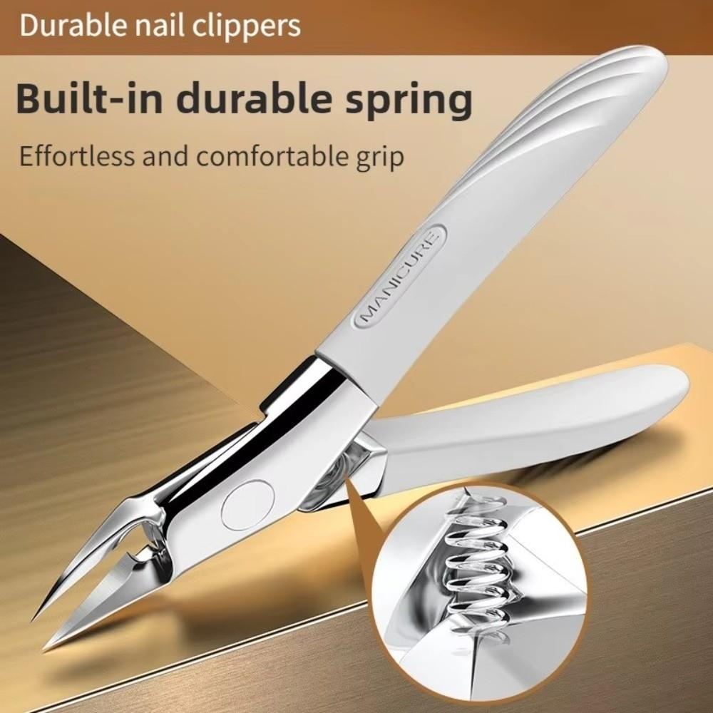 Large Jaw Toenail Clippers Slanted Design Anti-Splash Ingrown Nails Trimmer Stainless Steel Thick Nails Nail Clippers
