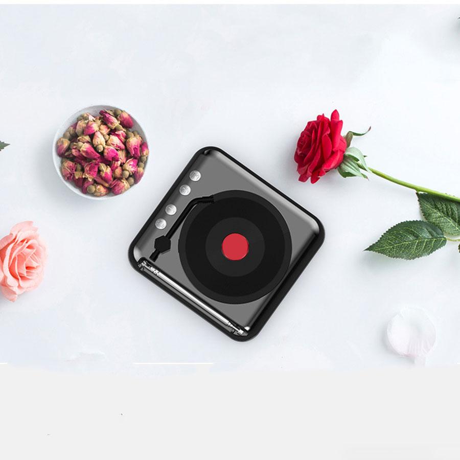 1 Set 100HZ-20KHZ Black Built-in Battery Speakers Vinyl Record Speaker Player