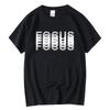 Summer Unisexs Cotton High Quality Casual Sports Loose Oversized Funny Focus Print Round Neck Short Sleeved Tshirt Tops
