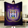 Rsc Anderlecht Print Flannel Blanket, High Quality Comfortable for All Seasons, Home Decor, Warmth and Comfort, Perfect for Christmas Gifts
