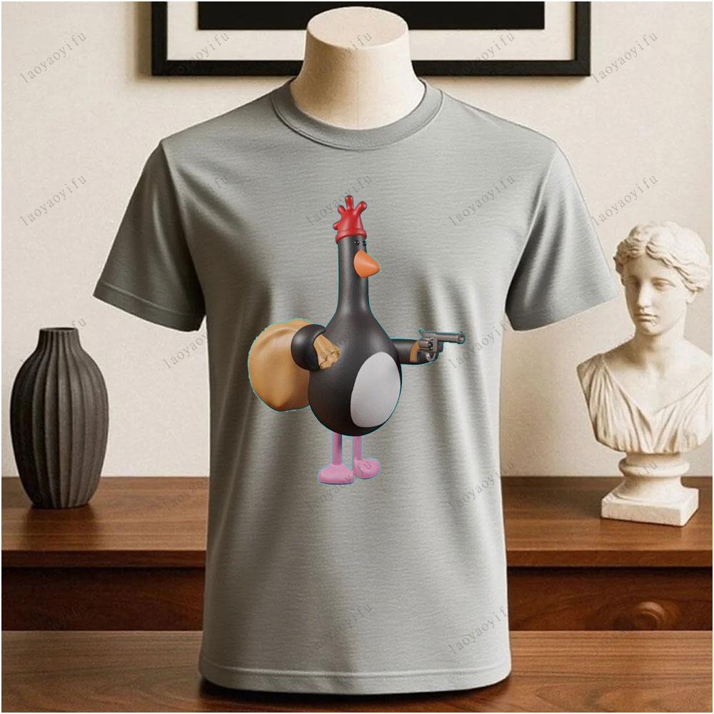 Wallace und Gromit Bedruckte T-Shirts Tops Cartoon und Anime Bedrucktes T-Shirt Sommer All-Match Mode Baumwoll-T-Shirt