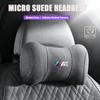 ZWVP7 Exteri Car Sticker Essential Memory Foam Suede Neck Pillow Ergonomic Head Support Styling Ornament Compatible For BMW X SUV G06