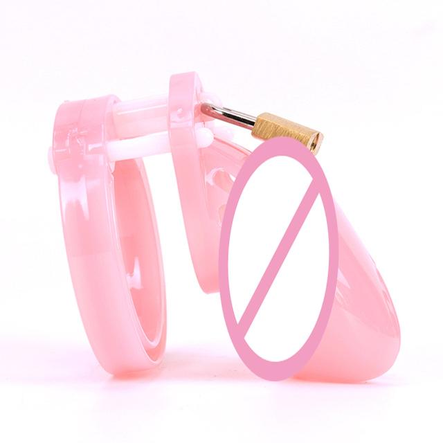 5 dimensioni Anelli Gabbia di castità Giocattoli del sesso maschile Dispositivo di castità maschile piccolo o standard Gabbia per cazzi Blocco in ottone Chiusura erotica uretrale
