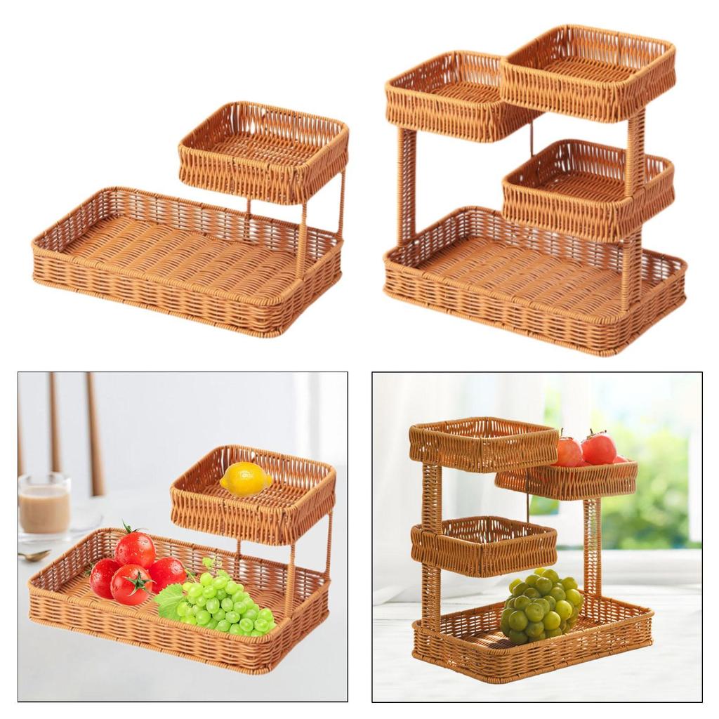 Geweven Mand Weefmand Opbergmand Mand Container Bureau Diverse Spullen Opbergdoos Bureau Organizer voor Bureau Slaapkamer