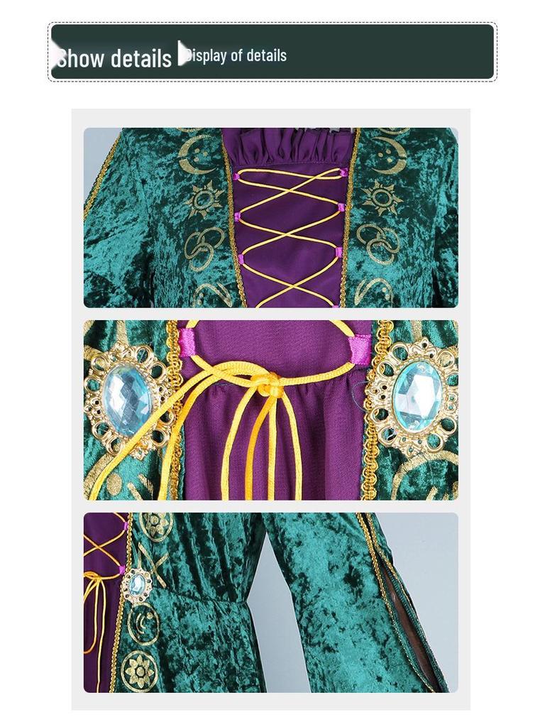 Hocus Pocus Winifred Hexe Retro Lange Robe Halloween Kostüm