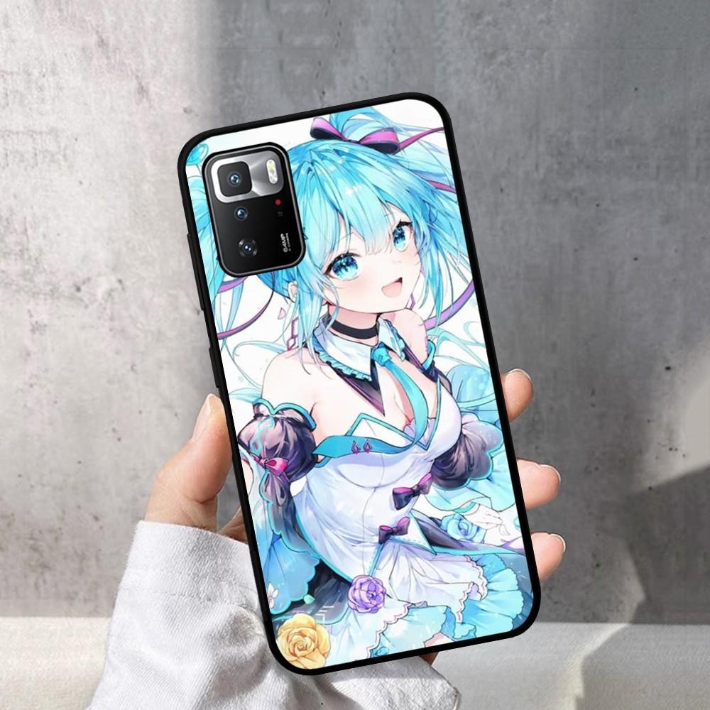 Popular Electronic Singer Hat Sunes Miku Phone Case For Redmi Note 4 X 5 A 7 8 Pro T 9 Pro 9S 10 Pro 11 Pro 11S 11Epro PocoM3pro