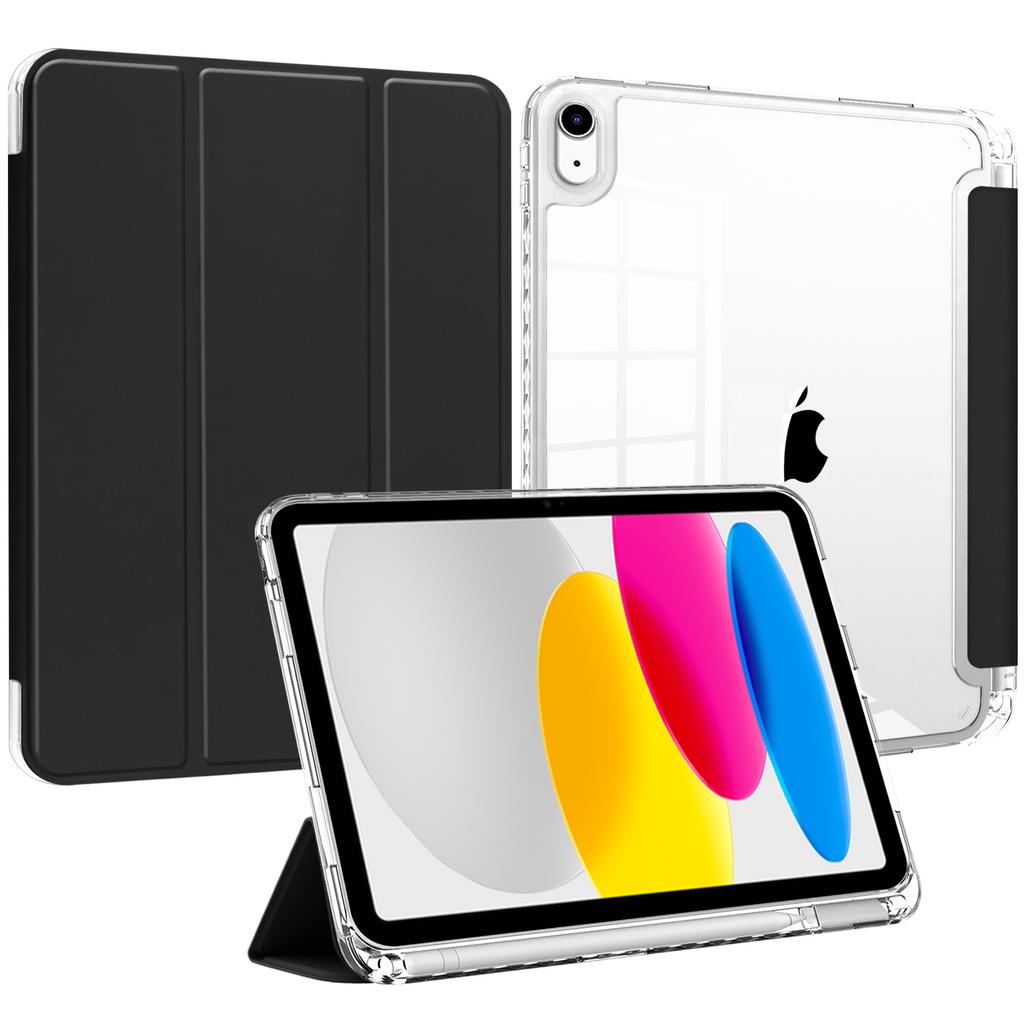 Hot Sale Transparent Acrylic Silicone Leather Case With Pen Slot Tablet Case for Ipad Air 4/5 10.9/ Pro 11 Tablet Covers Cases
