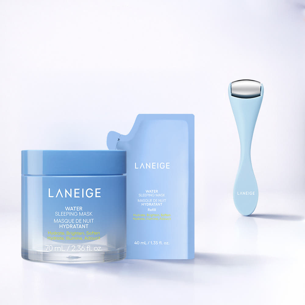 

LANEIGE Water Sleeping Mask Hydration Overnight Care Set 70mL + 40mL Refill + Face Roller
