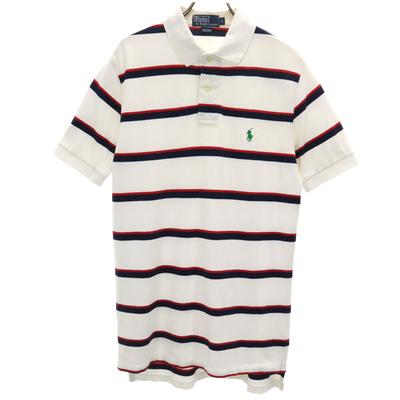 Polo par Ralph Lauren Motif Bordure Polo à manches courtes S blanc Fauve Homme Occasion