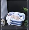 Portable Folding Laundry Basket - Large Capacity and Durable Design for Versatile Storage