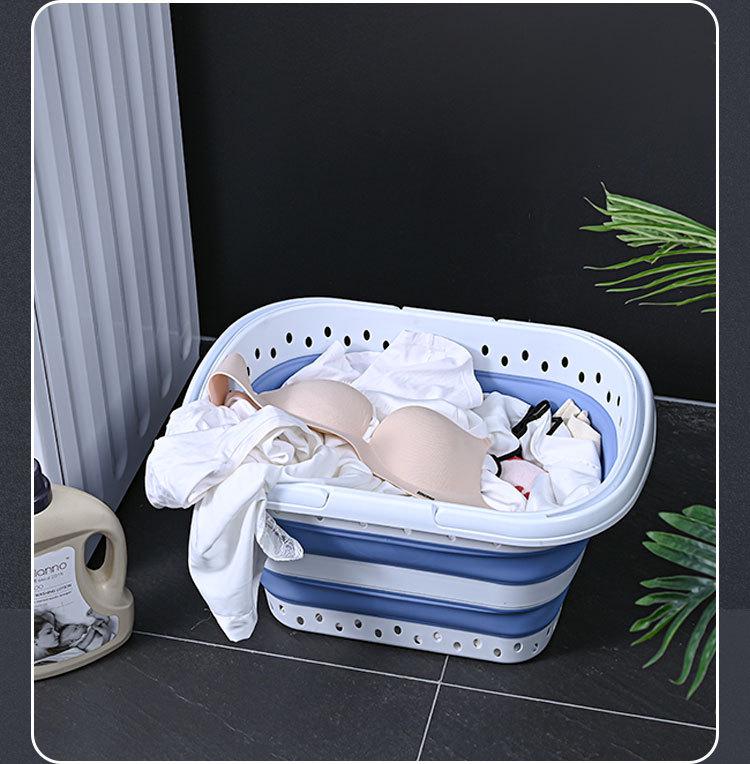 Portable Folding Laundry Basket - Large Capacity and Durable Design for Versatile Storage