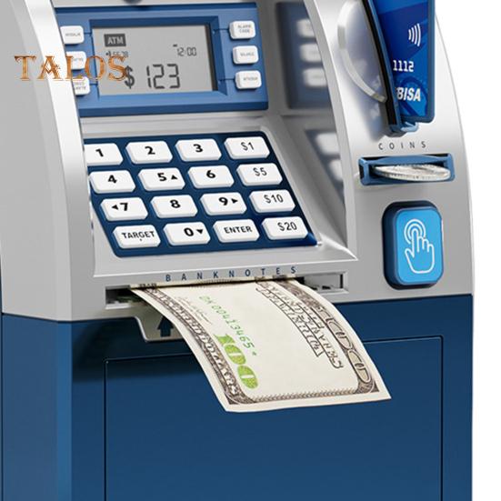 Dziecięcy bankomat Skarbonka Zabawka z Kartą Elektroniczna Gotówka Moneta Oszczędnościowa Skarbonka Edukacyjna Automatyczna Hasło Bankomat Maluchy Chłopcy Dziewczęta Prezent
