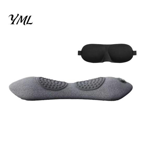 Ergonomic Memory Foam Waist Cushion 3-in-1 Lumbar Support Pillow, Triple Fusion Lower Back Massager with Heat, Vibration, Electric Breathable for Desk