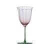 Luxury Vintage Floral Crystal Glass Pink Green Champagne Cocktail Martini Wine Goblet Home Barware