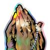 1pc Praying Hands Stickers Window Cling Sticky Decoration Religious Praying Hand Pattern Car Window Decals for Truck Motorcycle