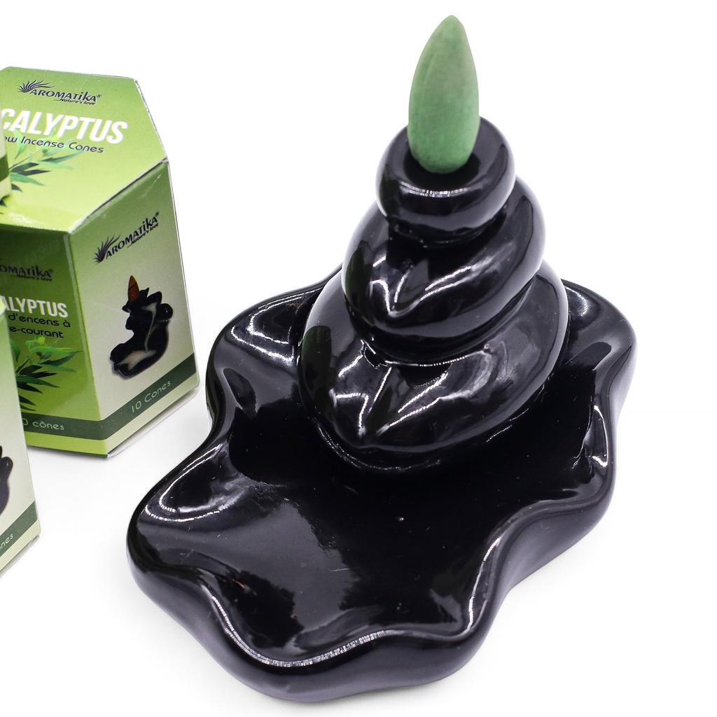 6x Eucalyptus Backflow Incense Cones Pack of 10 Masala