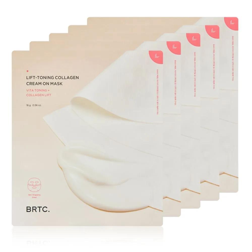 BRTC Lift Toning Collagen Cream On Mask Pack 5 Sheets BRTC Lift Toning Collagen Cream On Mask Pack 5 Sheets