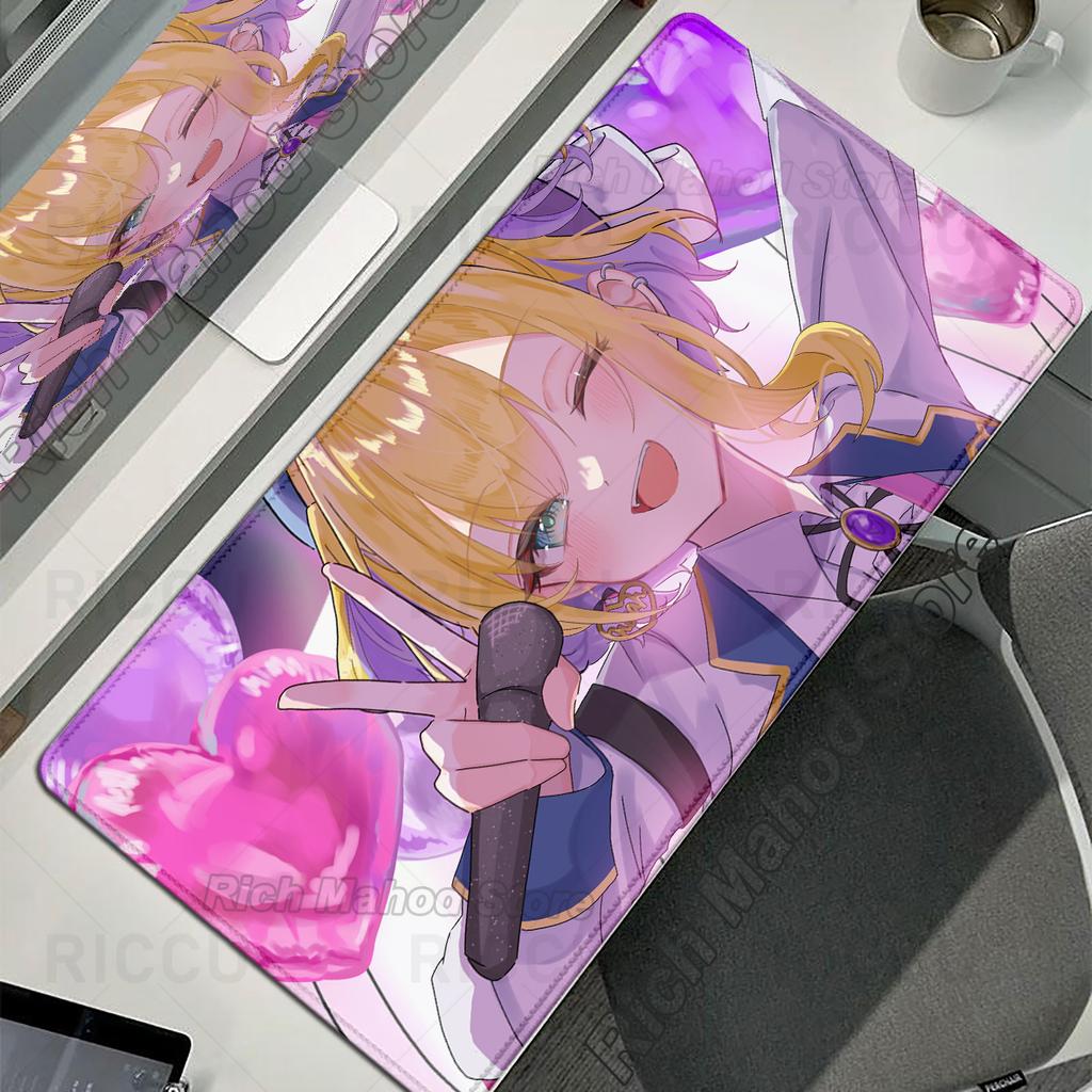 Anime Girl Mouse Pad VTuber Rubber Extended Desktop Mat VSPO Computer Gamer Mousepad PC Desk Accessories Office PC Keyboard Pads
