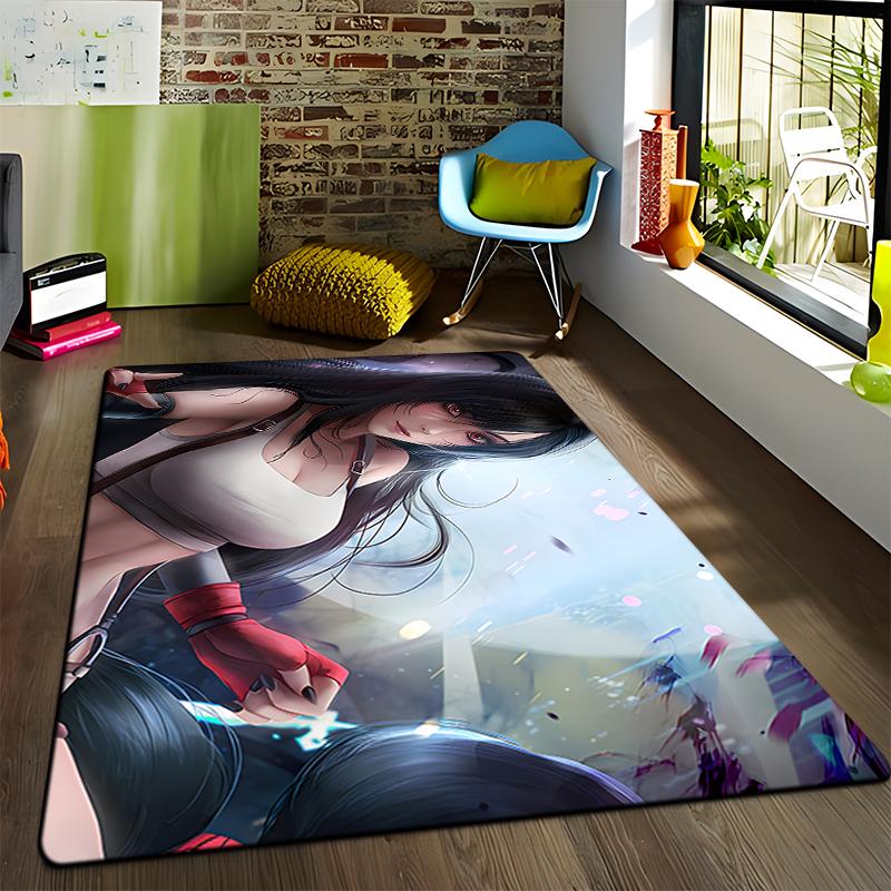 Final Fantasy Printed Carpet for Living Room Rugs Camping Stranger Things Picnic Mats Anti-Slip E-sports Rug Yoga Mat Fans Gift