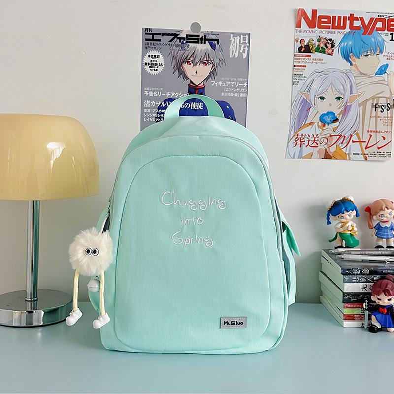 School Bag New Fresh and Sweet Candy Color Backpack Junior High School Students Light Travel Large Capacity Backpack