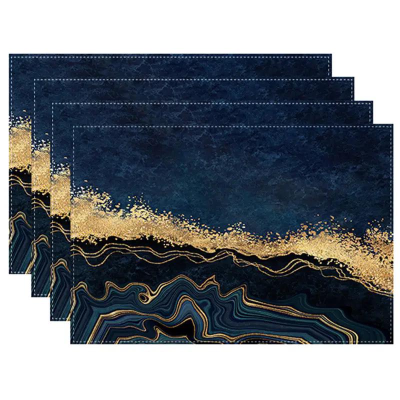 Bohemian Geometric Retro Placemat - Vintage Polyester Heat-Resistant Dining Mat
