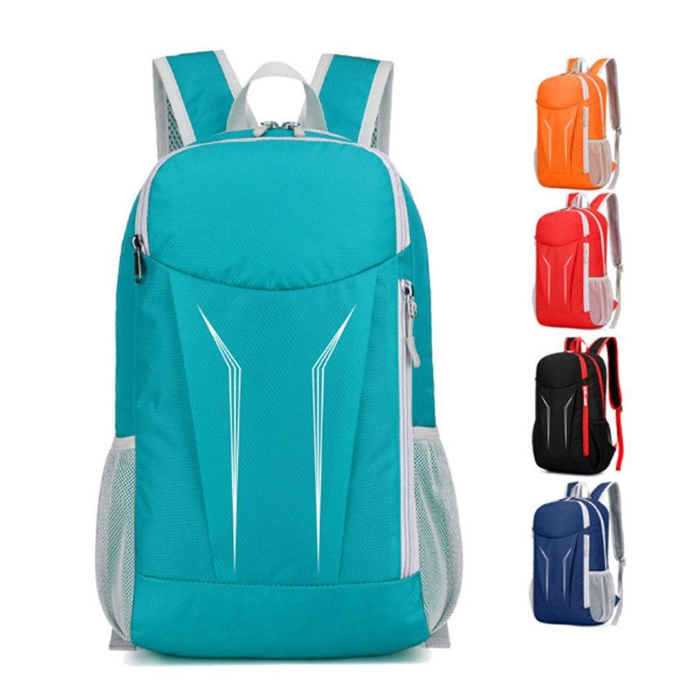 Zipper Mountaineering Backpack Foldable Traveling Daypack Portable Cycling Backpack  Women