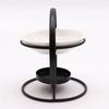 Oil Burner Ceramic and Metal Round Stand