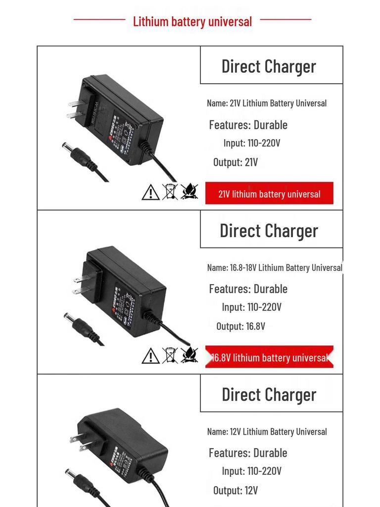 Dayi Tools: Universal Lithium Battery Pack with Drill, Electric Wrench, Hammer, Angle Grinder, and Charger Accessories.