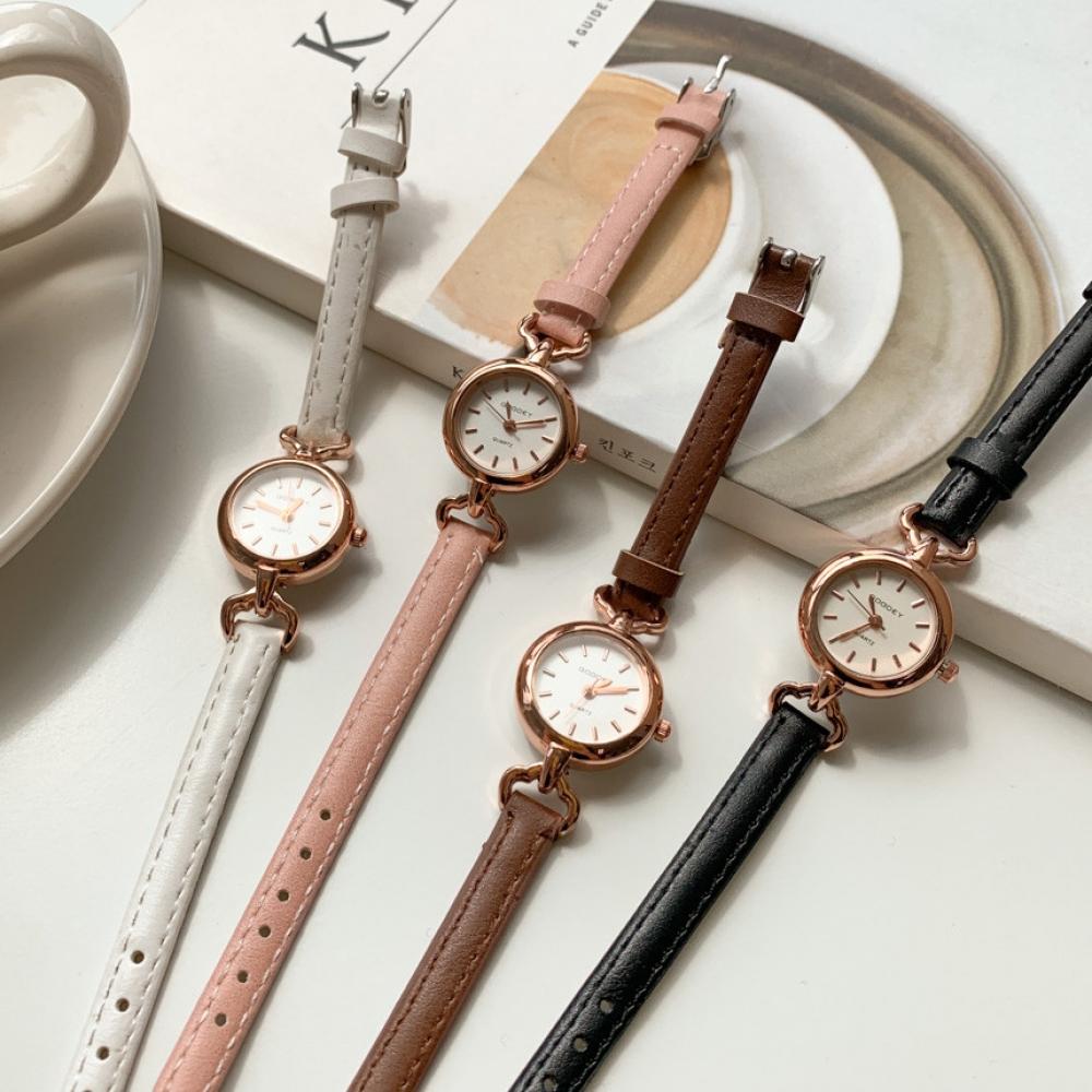 

Женские кожаные наручные часы Blue City Mini Circle, 4 цвета